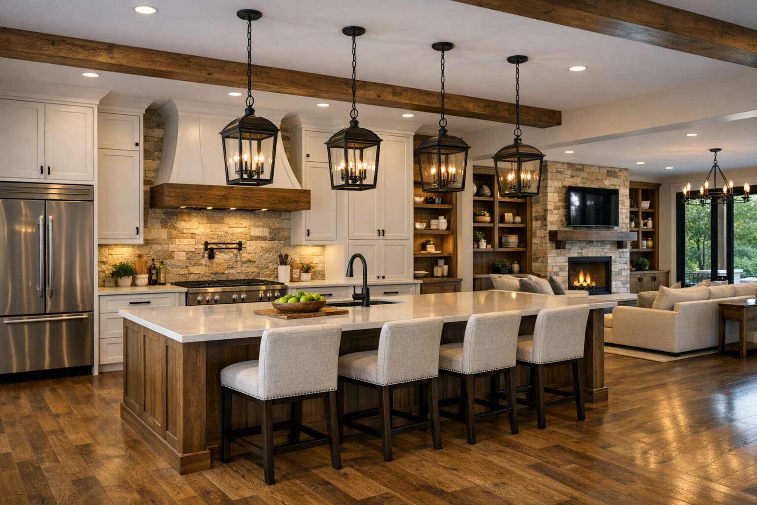 Open concept kitchen